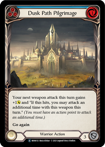 Dusk Path Pilgrimage (Blue) (Rainbow Foil) [U-MON112-RF] Unlimited Rainbow Foil