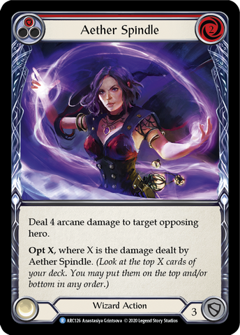 Aether Spindle (Red) [ARC126] Unlimited Edition Rainbow Foil