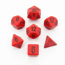 Opaque Red/black Polyhedral 7-Die Set CHX 25414