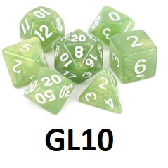 Glitter Dice Set: Olive Green GL10