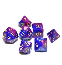 Marble Dice Set: Purple/Blue PD32