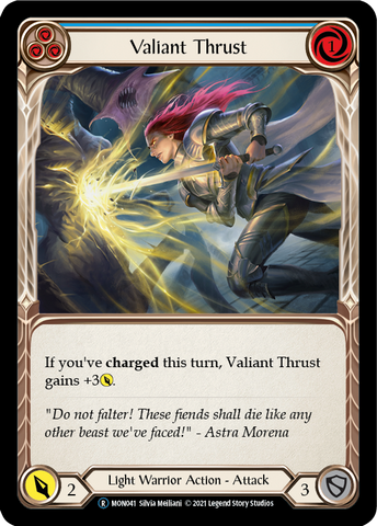 Valiant Thrust (Blue) [U-MON041] Unlimited Normal