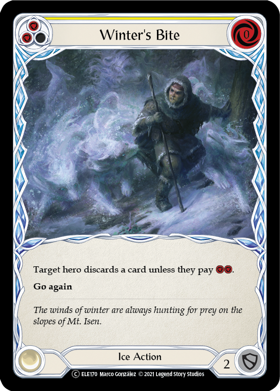 Winter's Bite (Yellow) [U-ELE170] Unlimited Rainbow Foil