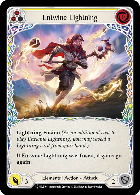 Entwine Lightning (Yellow) [U-ELE101] Unlimited Rainbow Foil