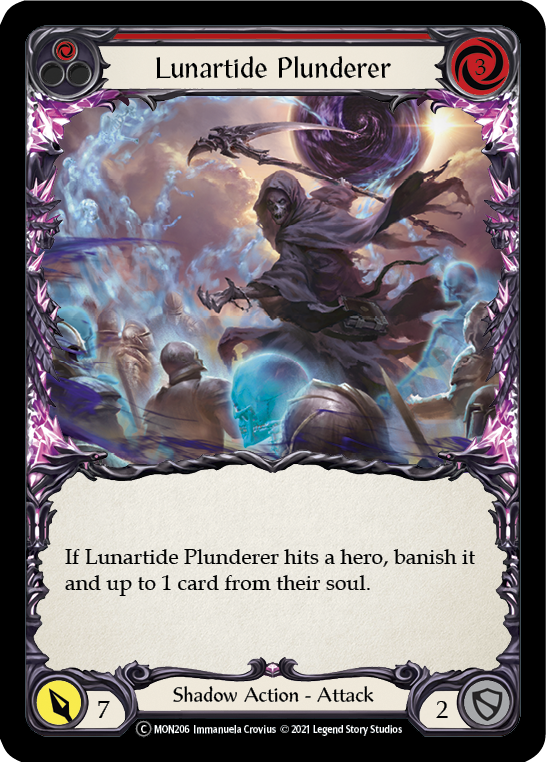 Lunartide Plunderer (Red) (Rainbow Foil) [U-MON206-RF] Unlimited Rainbow Foil