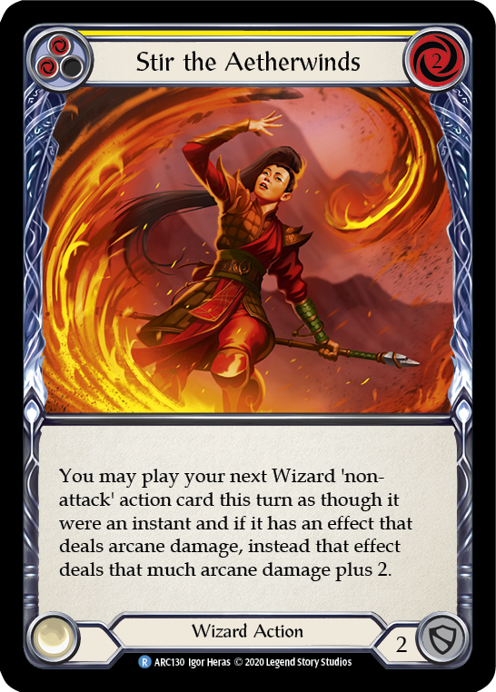 Stir the Aetherwinds (Yellow) [ARC130] Unlimited Edition Rainbow Foil