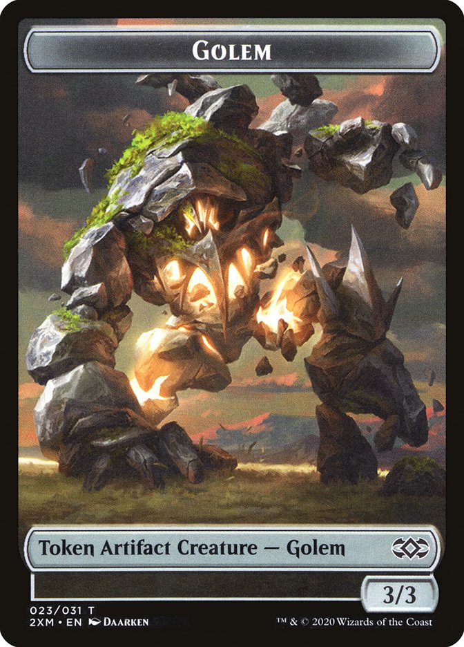 Ape // Golem Double-Sided Token [Double Masters Tokens]