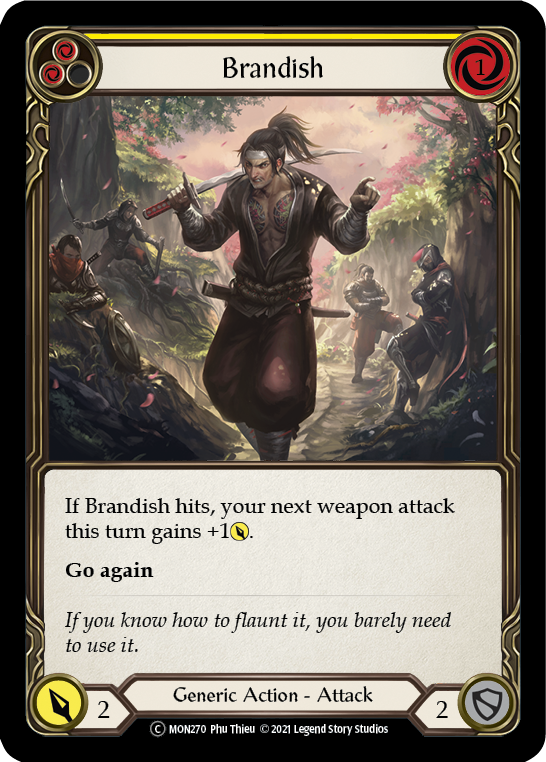 Brandish (Yellow) (Rainbow Foil) [U-MON270-RF] Unlimited Rainbow Foil