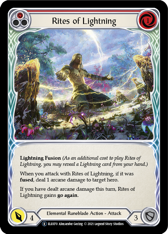 Rites of Lightning (Red) [U-ELE070] Unlimited Rainbow Foil