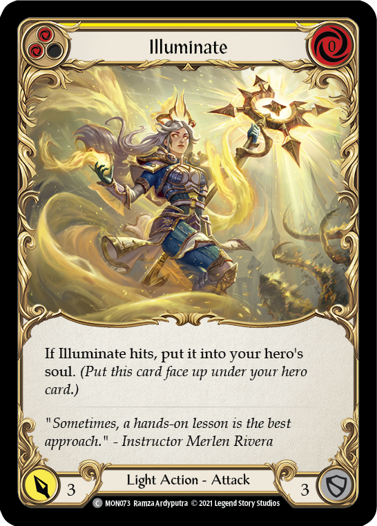 Illuminate (Yellow) (Rainbow Foil) [MON073-RF] 1st Edition Rainbow Foil