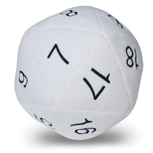 Ultra Pro Dice - Plush Jumbo 10" D20 - White