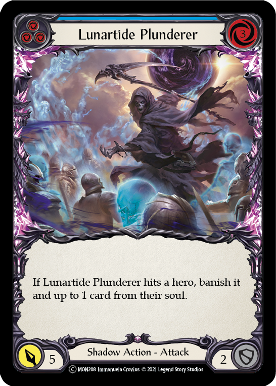 Lunartide Plunderer (Blue) (Rainbow Foil) [U-MON208-RF] Unlimited Rainbow Foil