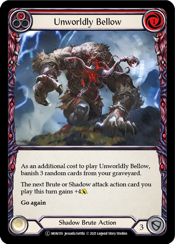 Unworldly Bellow (Red) (Rainbow Foil) [U-MON150-RF] Unlimited Rainbow Foil