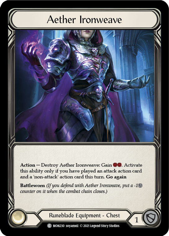 Aether Ironweave (Cold Foil) [MON230-CF] 1st Edition Cold Foil