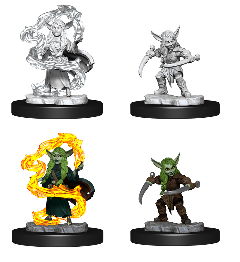 Critical Role Unpainted Miniatures: Goblin Sorcerer and Rogue